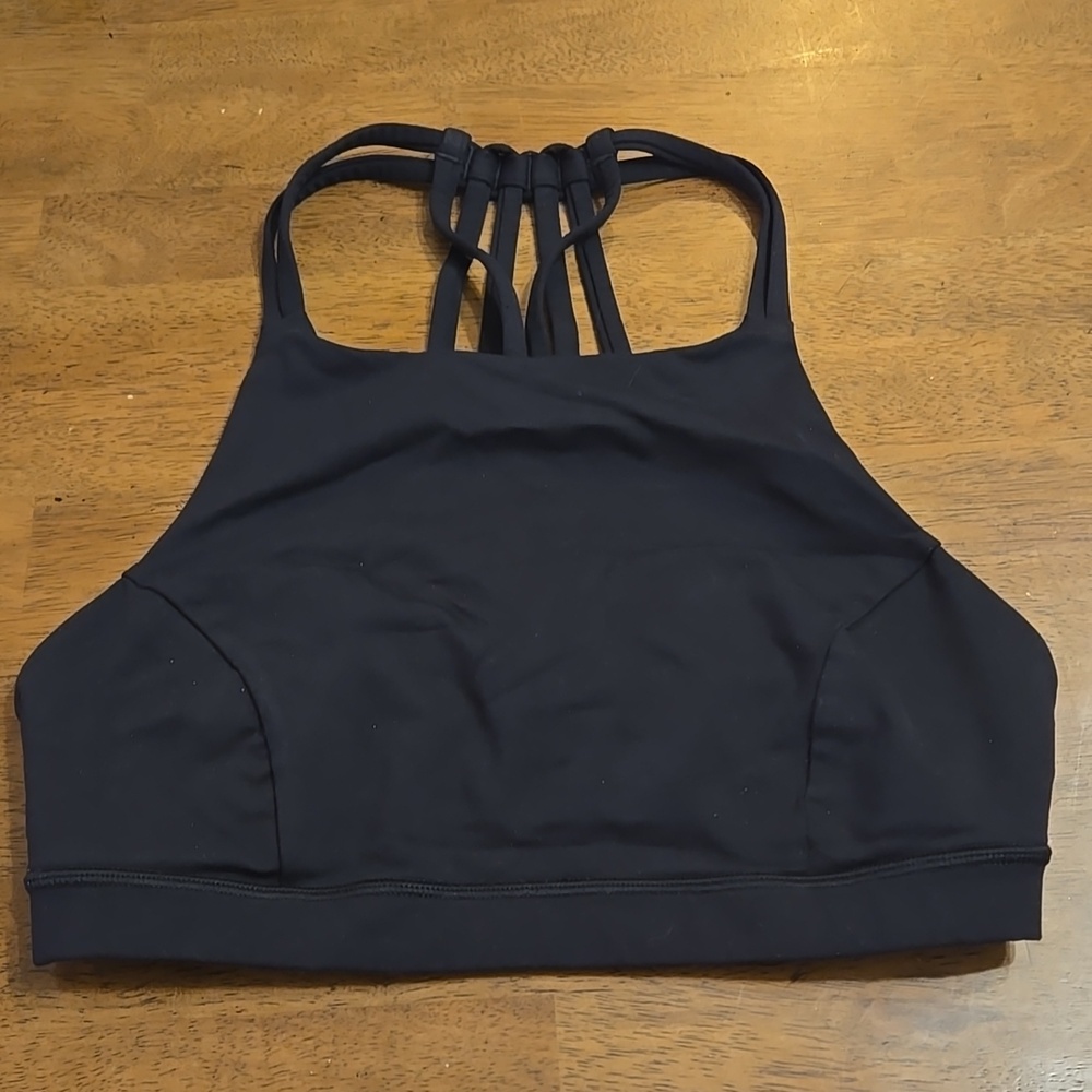Lululemon Slide With Me Black Sports Bra Size 4